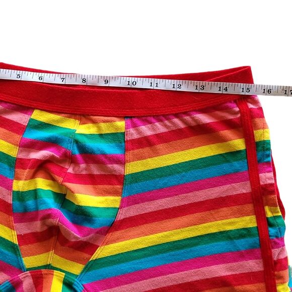 Knobs Pride Rainbow Mens Medium Stripe Boxer With Pockets - Picture 5 of 7